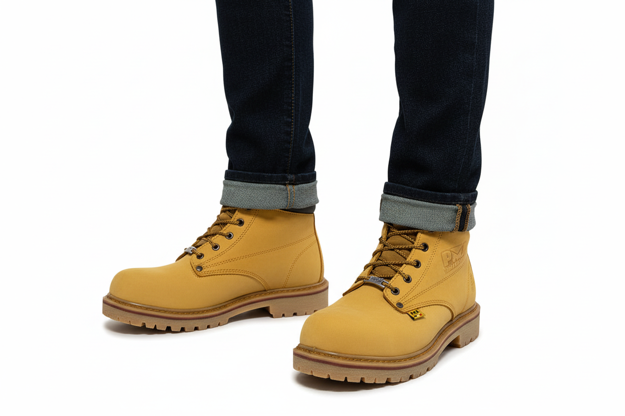Bota Nobuck/Miel con Casco de Acero