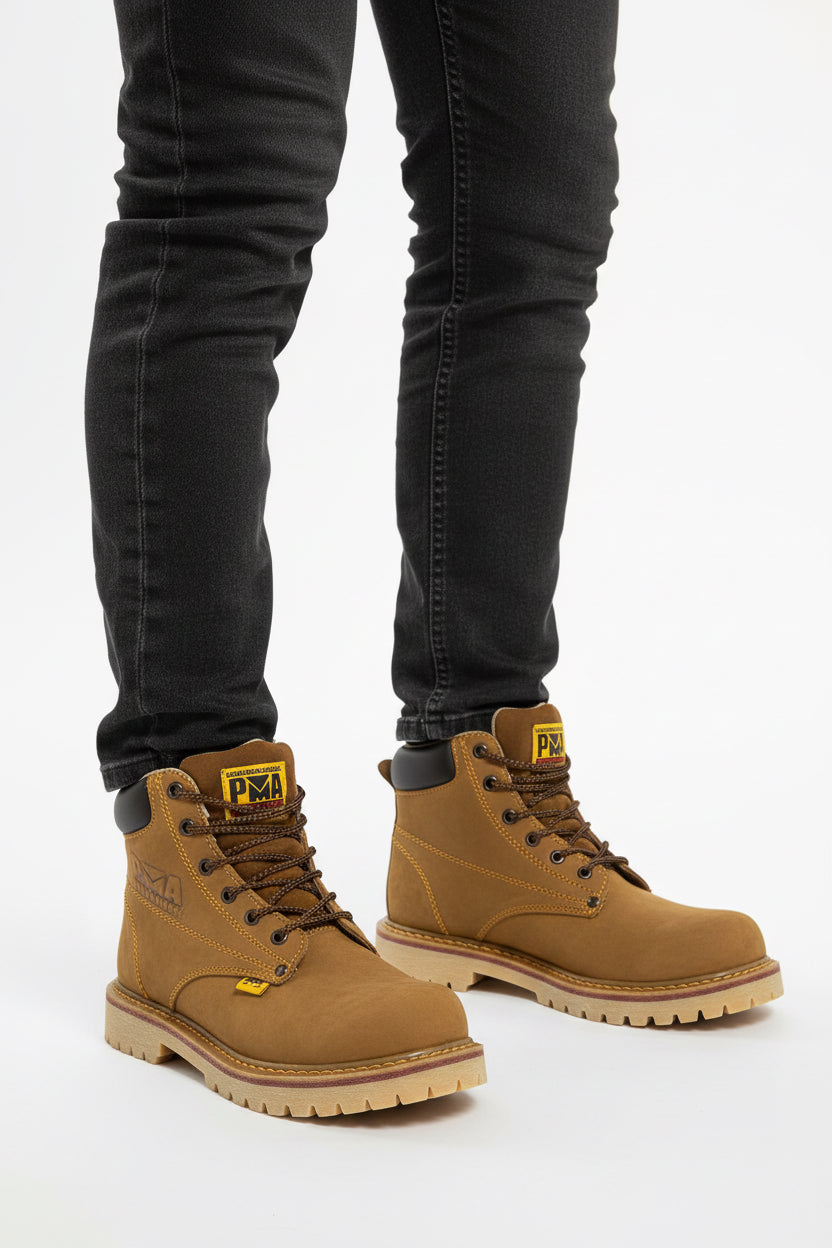 Bota Nobuck/Oro sin Casco