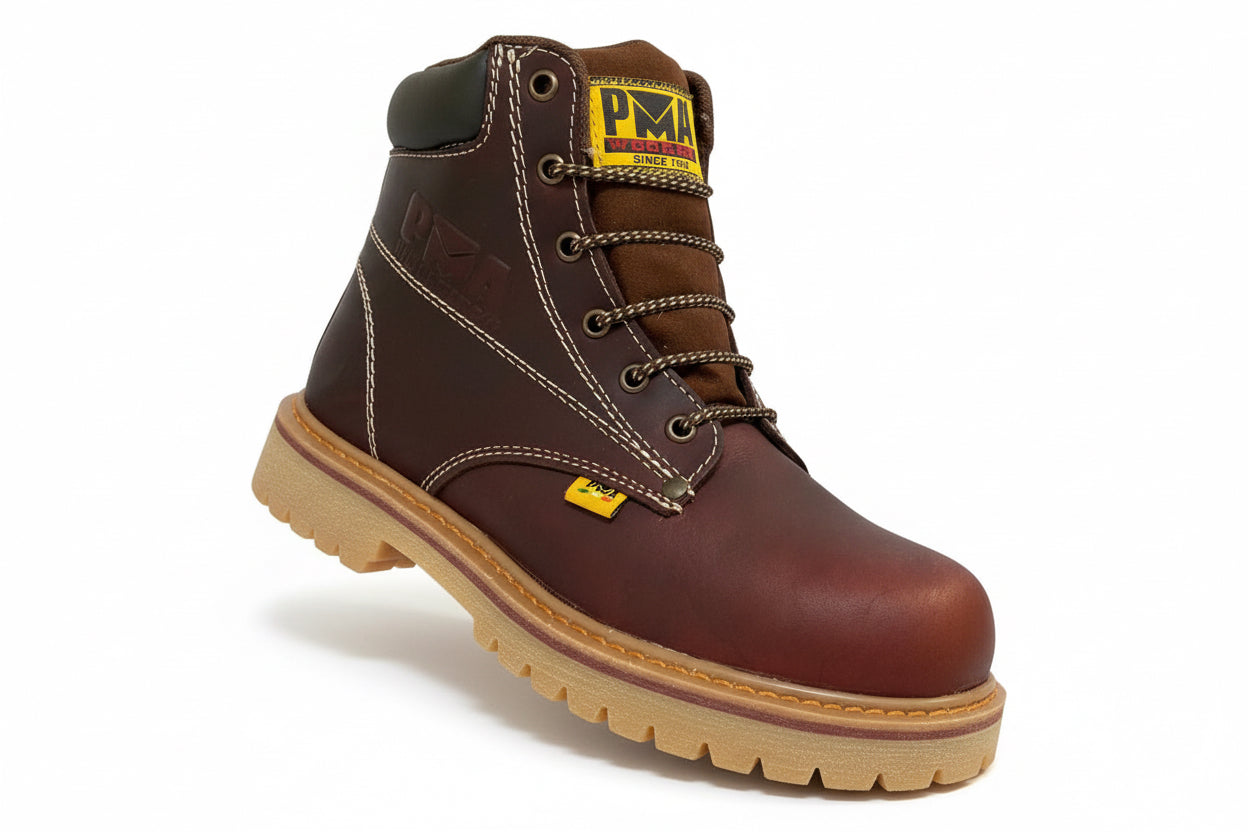 Bota Crazy/Roble con Casco de Acero 