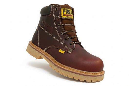 Bota Crazy/Roble con Casco de Acero 
