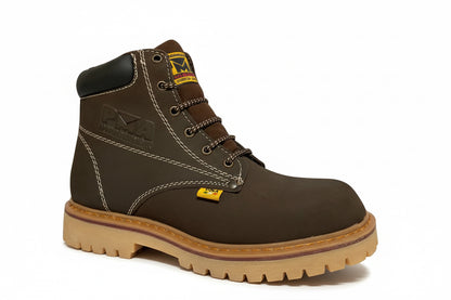 Bota Nobuck/Café con Casco de Acero 