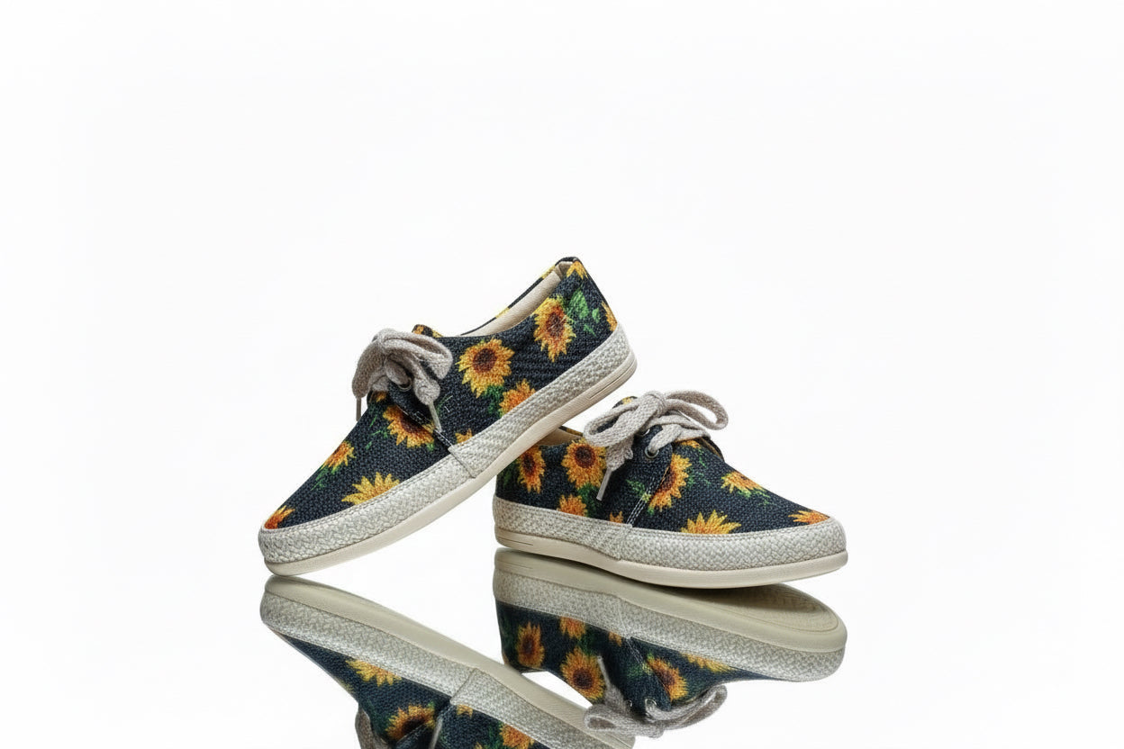Flats con agujetas Girasoles