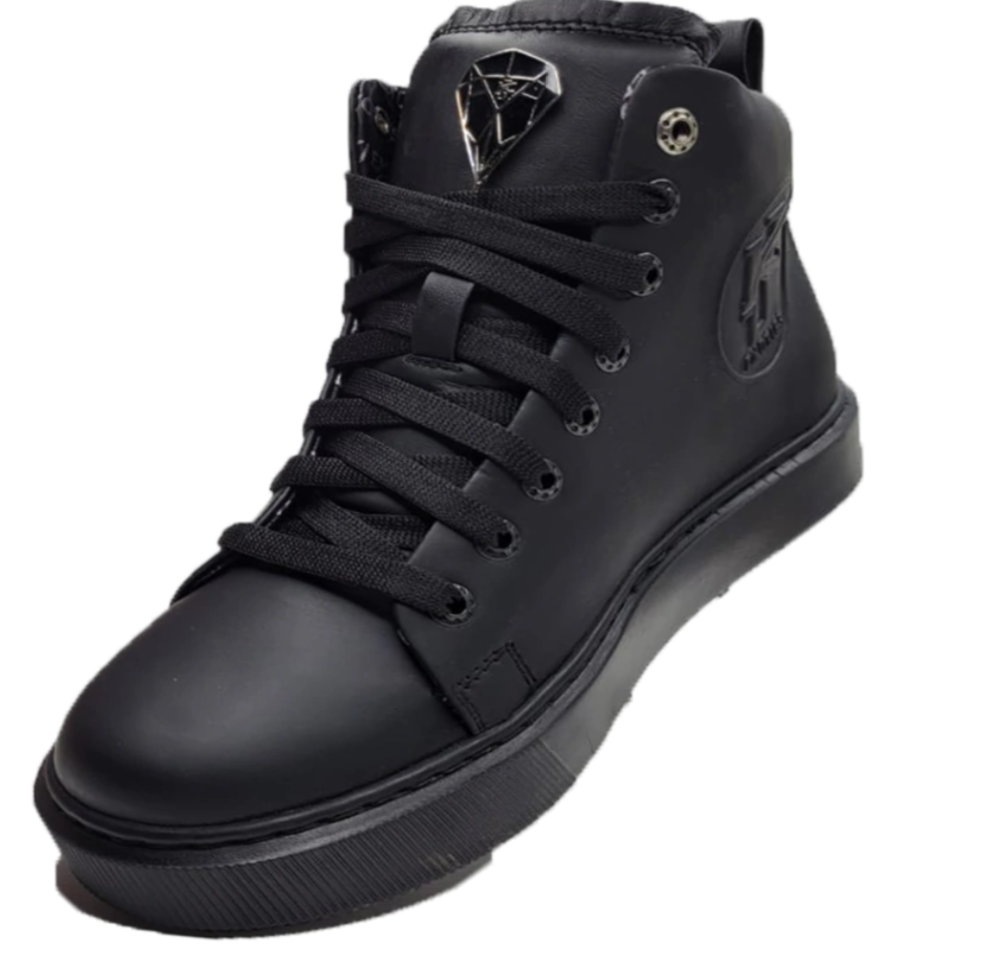 Classic Mid Top Piel Negro
