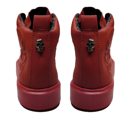 Classic Mid Top Piel Rojo