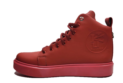 Classic Mid Top Piel Rojo
