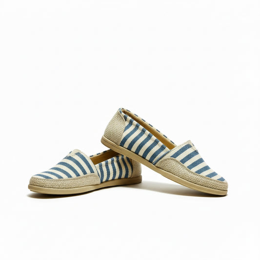 Flats Rayado Azul Medio