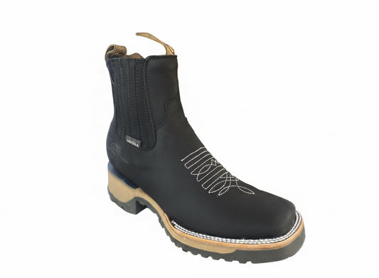 Nubuck Bordado Negro