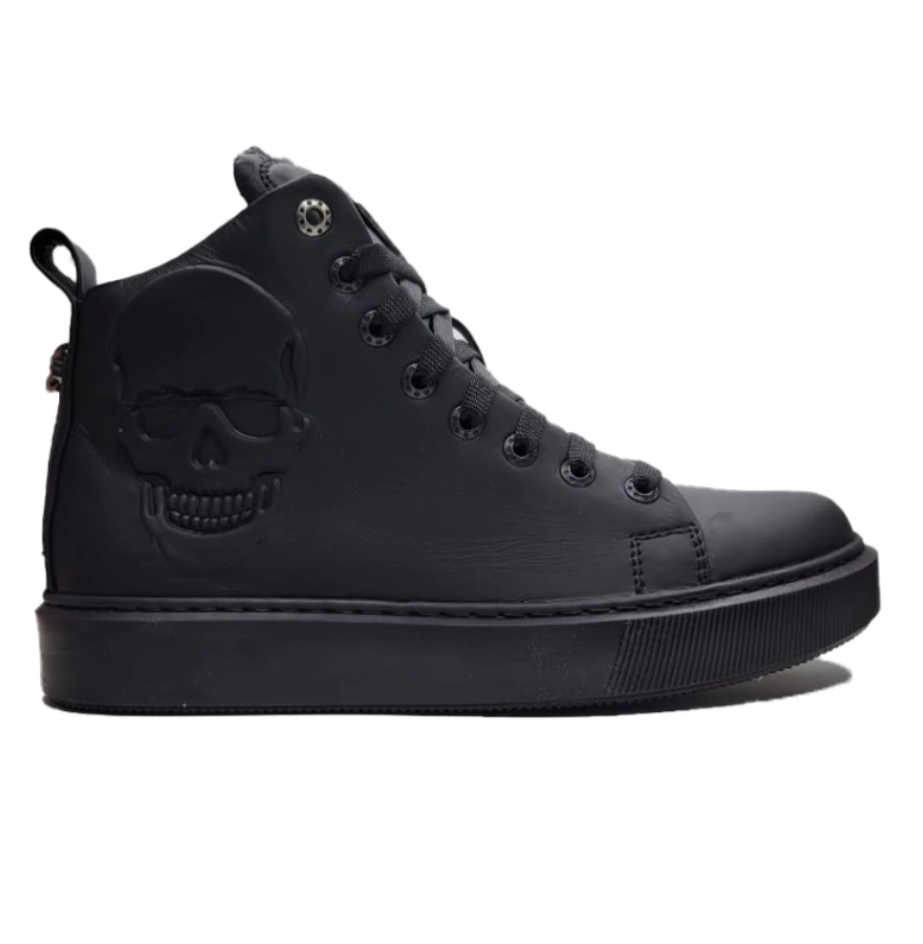 Classic Mid Top Piel Negro