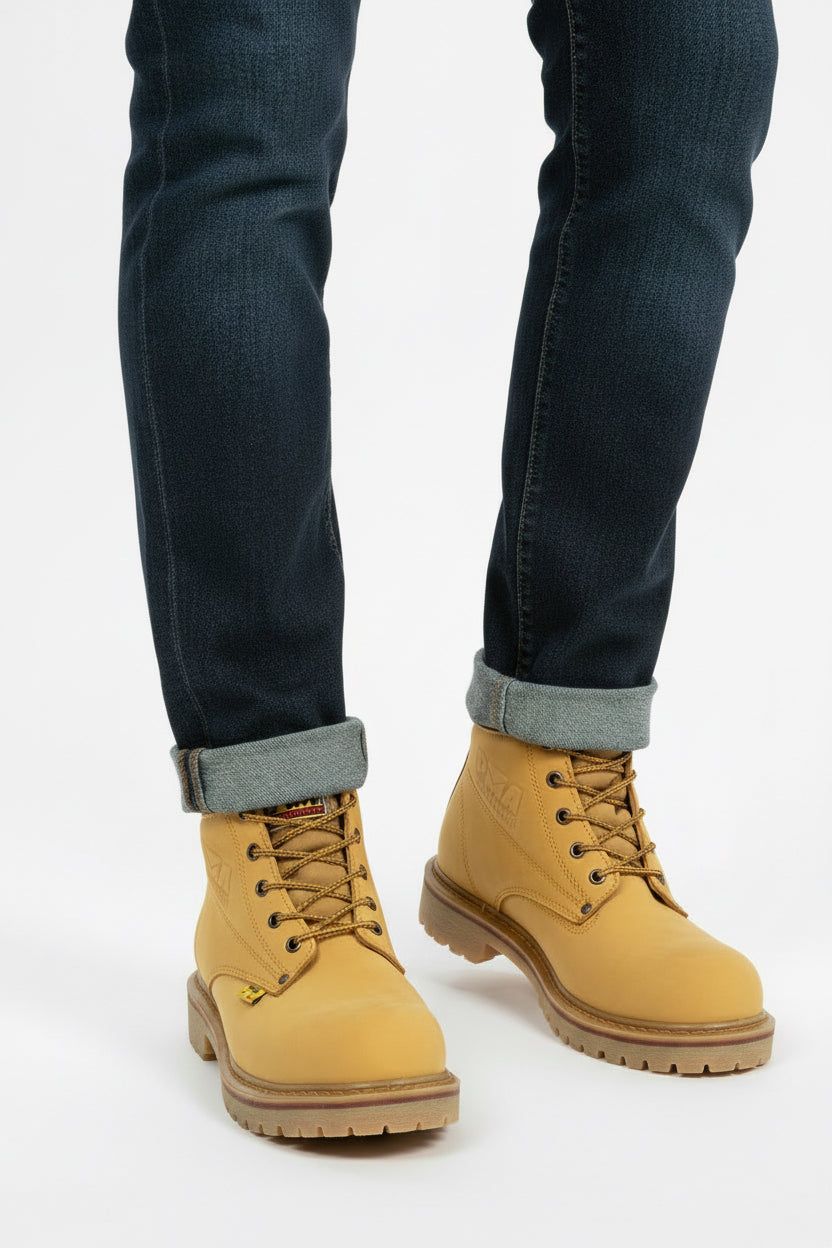 Bota Nobuck/Miel sin Casco