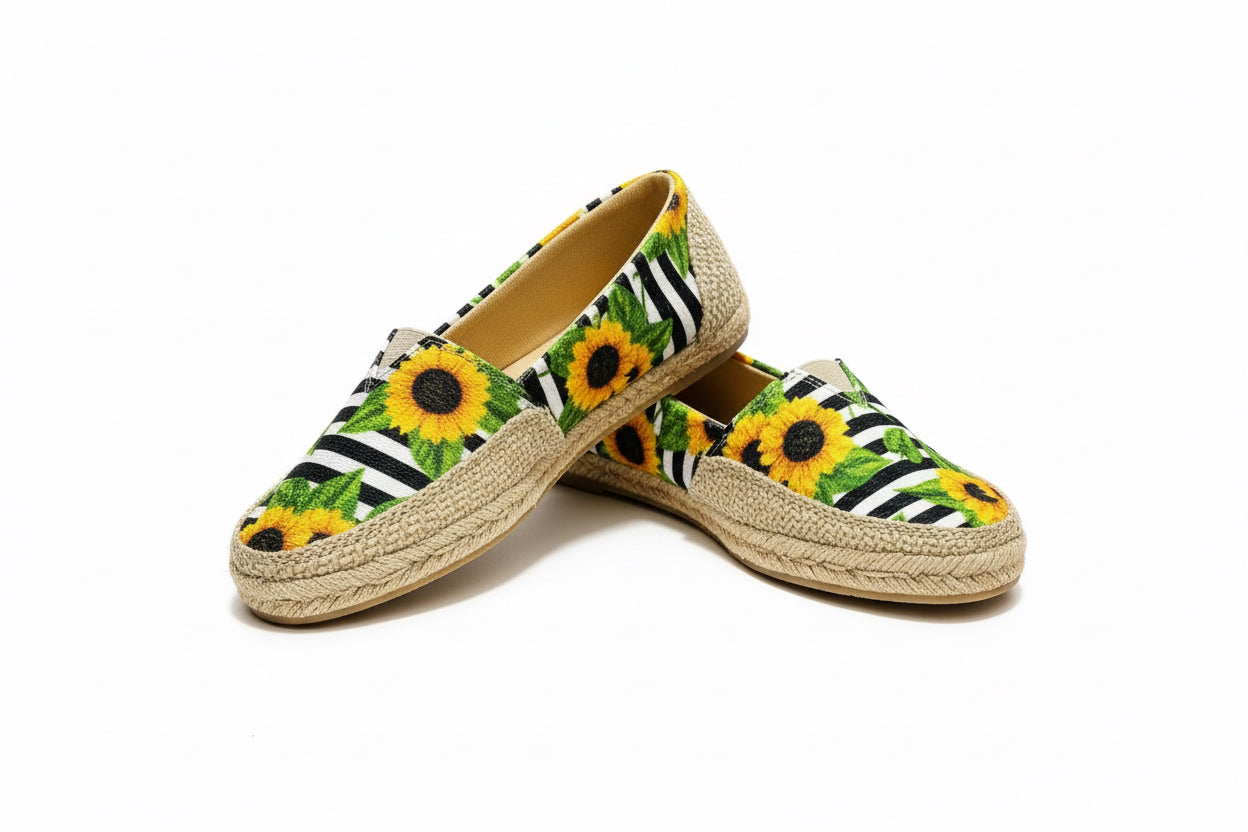 Flats Rayado con Girasoles