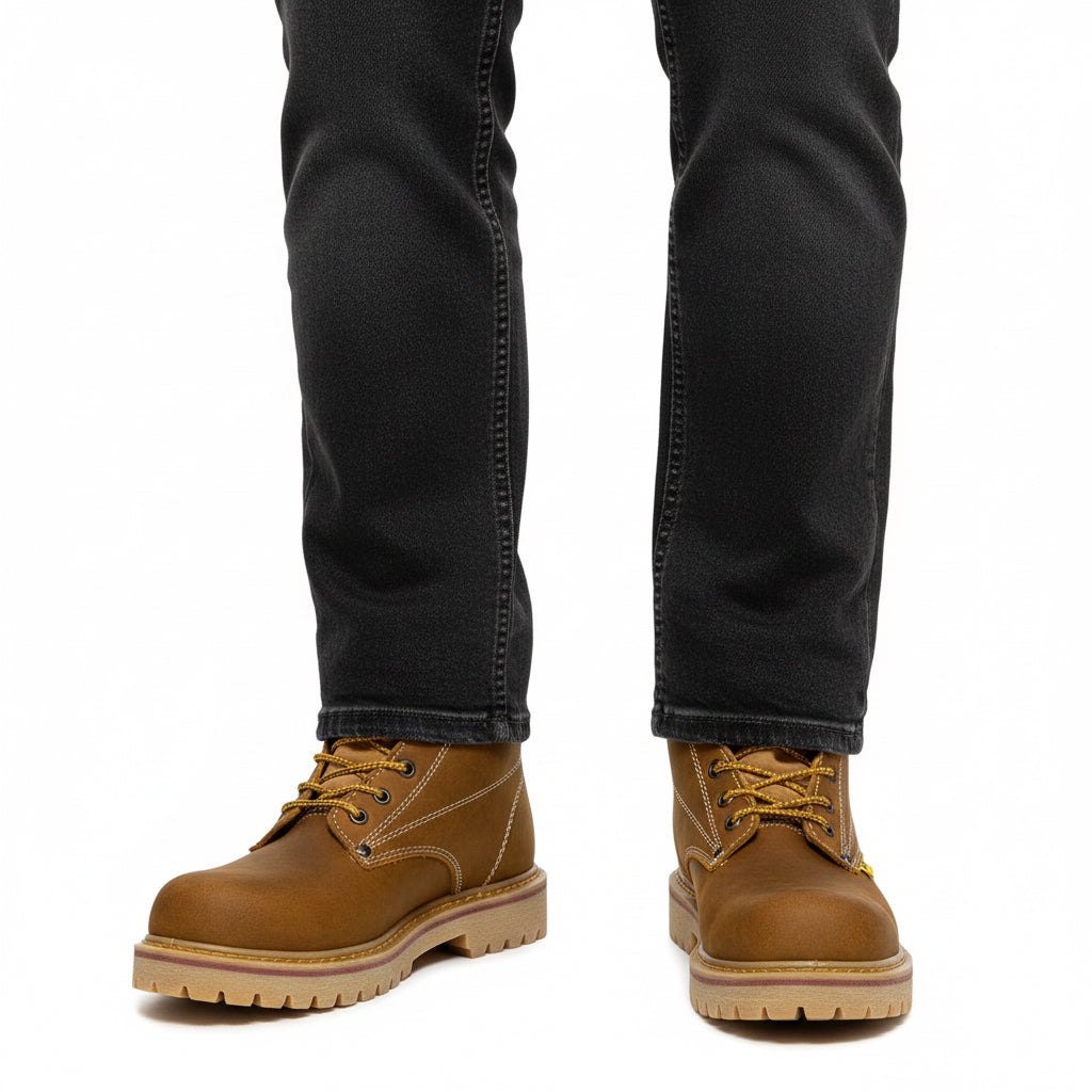 Bota Crazy/Miel con Casco de Acero