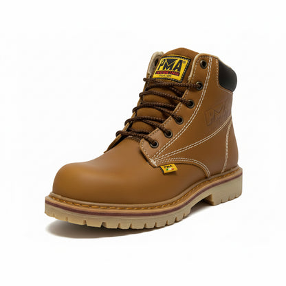 Bota Atanado/Avellana con Casco de Acero 