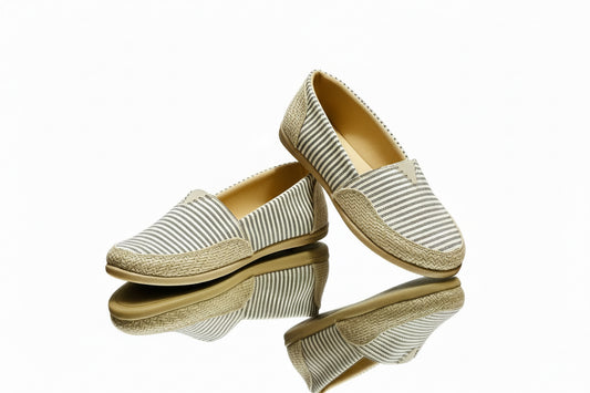 Flats Rayado Azul Gris