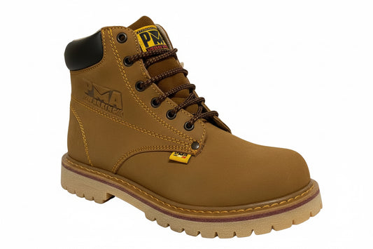 Bota Nobuck/Oro con Casco de Acero