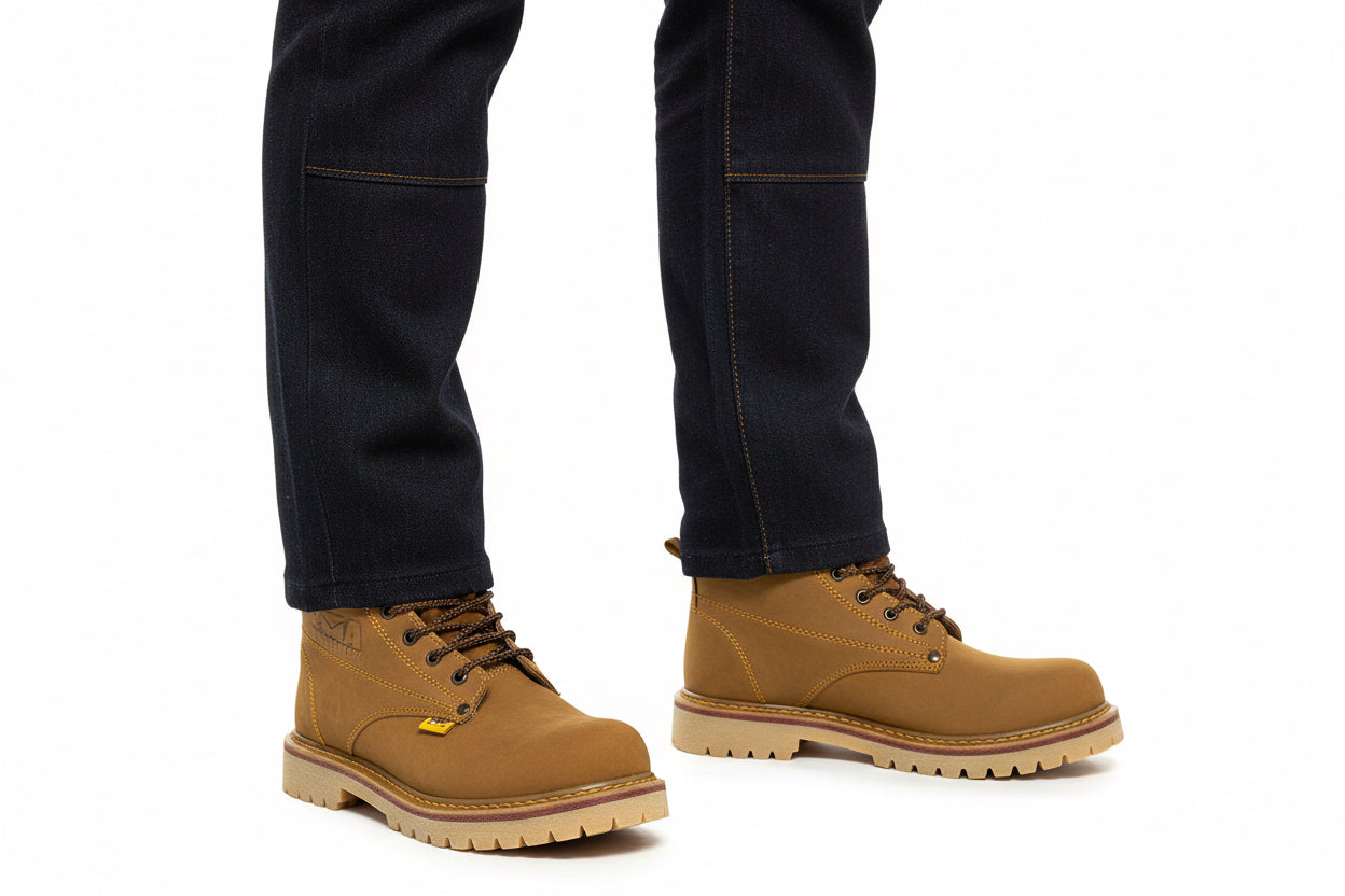 Bota Nobuck/Oro con Casco de Acero