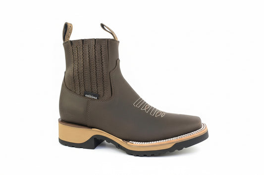 Nubuck Bordado café chocolate