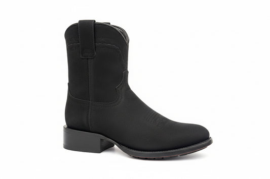 Botín Cañon Forjado Negro